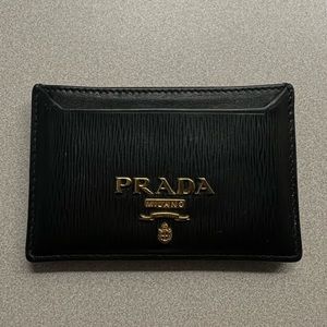 Prada Black Saffiano Leather Card Case